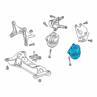 OEM 2019 BMW Z4 ENGINE MOUNT, LEFT Diagram - 22-11-6-860-489