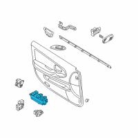 OEM 2003 Nissan Maxima Switch Assy-Power Window, Assist Diagram - 25411-6Y300