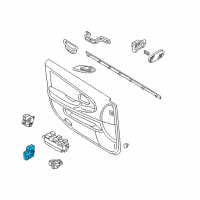 OEM 2000 Nissan Maxima Switch-Auto Door Diagram - 25210-2Y900