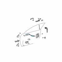 OEM 2006 Toyota Camry Lock Cable Diagram - 69750-AA020