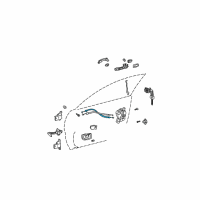 OEM Toyota Camry Lock Cable Diagram - 69750-AA020