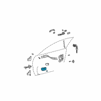 OEM 2003 Toyota Camry Handle, Inside Diagram - 69205-AA030-E0