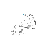 OEM 2008 Toyota Matrix Handle, Outside Diagram - 69211-AA020-B1