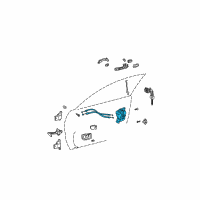 OEM 2004 Toyota Camry Lock Assembly Diagram - 69040-AA050