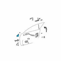 OEM 2007 Toyota Solara Upper Hinge Diagram - 68710-AA020