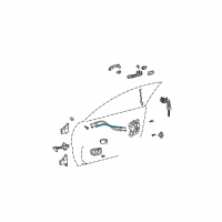OEM 2005 Toyota Camry Lock Cable Diagram - 69710-AA020