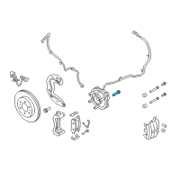 OEM 2012 Ford Expedition Hub Assembly Wheel Stud Diagram - -W710985-S439