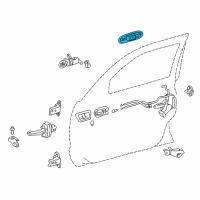 OEM 2004 Lexus LX470 Front Door Outside Handle Assembly, Right Diagram - 69210-60071-A3