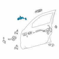 OEM 2000 Lexus LX470 Door Lock Cylinder & Key Set, Left Diagram - 69052-60190