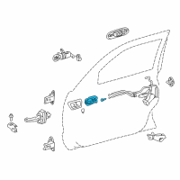 OEM 2004 Lexus IS300 Door Inside Handle Sub-Assembly, Right Diagram - 69205-47010-A0
