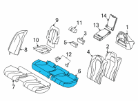 OEM BMW 840i Gran Coupe FOAM SECTION, SEAT Diagram - 52-20-7-444-770