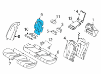 OEM 2021 BMW M8 Gran Coupe SEAT HEATING BACKREST Diagram - 52-20-9-490-130