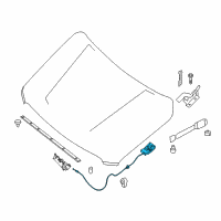 OEM Nissan NV2500 Cable Hood Lock Diagram - 65620-1PA0A