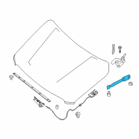 OEM Nissan Stay Assy-Hood, LH Diagram - 65471-1PA0A