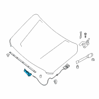 OEM Nissan Male Assy-Hood Lock Diagram - 65601-7S000