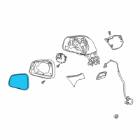 OEM 2014 Buick Encore Mirror-Outside Rear View (Reflector Glass & Backing Plate) Diagram - 95183210