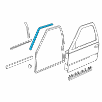 OEM GMC Jimmy Drip Weatherstrip Diagram - 15113133