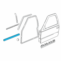 OEM Chevrolet S10 Door Moldings Diagram - 15653639