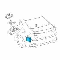 OEM Lexus IS350 Sensor, Blind Spot M Diagram - 88162-53050