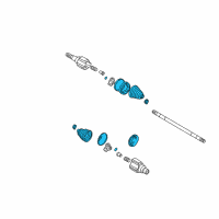 OEM Saturn Boot Kit, Front Wheel Drive Shaft Tri-Pot Joint Diagram - 26079533