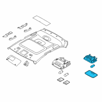 OEM 2014 Hyundai Elantra Coupe Room Lamp Assembly Diagram - 92850-3X050-TX