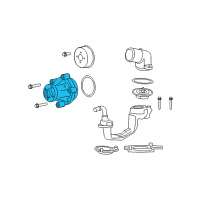 OEM Ford E-350 Econoline Club Wagon Water Pump Assembly Diagram - 4C3Z-8501-B