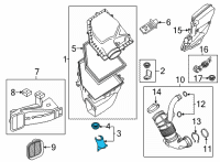 OEM 2021 BMW 840i xDrive Gran Coupe Air Cleaner Mounts Diagram - 13718650474