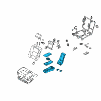 OEM Hyundai Rear Seat Back Armrest Assembly Diagram - 89905-3NJI0-NVN