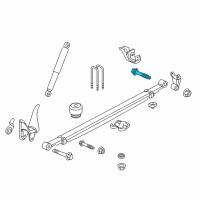 OEM Chevrolet Silverado 2500 HD Shock Lower Bolt Diagram - 11611373