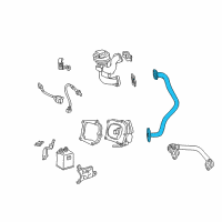 OEM 2003 Toyota Solara Pipe Sub-Assembly, EGR Diagram - 25612-20020