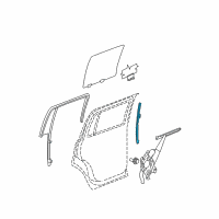 OEM Dodge Durango Channel-Door Glass Diagram - 55362192AF