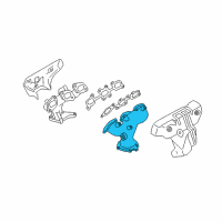 OEM 2008 Nissan Quest Exhaust Manifold Assembly Diagram - 14006-7Y000