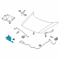 OEM Honda CR-Z Lock Assembly, Hood (Security Switch) Diagram - 74120-SZT-G11