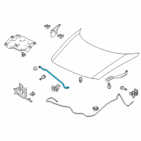 OEM 2012 Honda CR-Z Stay, Hood Opener Diagram - 74145-SZT-G00