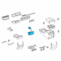 OEM Lexus LX570 Console Cup Holder Box Sub-Assembly Diagram - 58803-60150