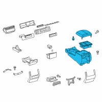 OEM 2014 Lexus LX570 Box Sub-Assembly, Console Diagram - 58901-60660-A1