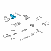 OEM 2003 Acura TL Manifold Assembly, Front Exhaust Diagram - 18000-P8E-A00