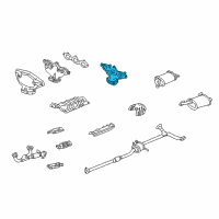 OEM 1997 Acura CL Manifold Assembly, Rear Exhaust Diagram - 18010-P8A-A01