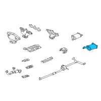 OEM 2000 Honda Accord Muffler Set, Exhuast (L) Diagram - 18035-S87-A00