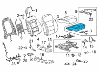 OEM Chevrolet Bolt EUV Seat Cushion Pad Diagram - 42787694