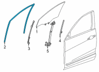 OEM Acura TLX Channel, Right Front Diagram - 72235-TGV-A01