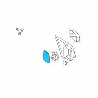 OEM 2009 Ford Taurus Mirror Glass Diagram - 8G1Z-17K707-B