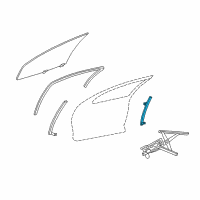 OEM 2003 Chrysler Concorde Channel-Front Door Glass Diagram - 4780510AF