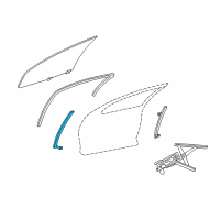 OEM 1999 Chrysler Concorde Channel-Door Glass Diagram - 4780080AF