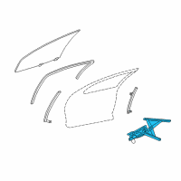 OEM Dodge Intrepid Front Door Window Regulator Diagram - 4574092AI