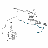 OEM 2017 Chevrolet Silverado 1500 Washer Hose Diagram - 22754401