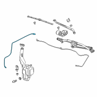 OEM 2015 Chevrolet Silverado 1500 Washer Hose Diagram - 22754403