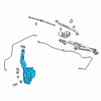 OEM 2017 Chevrolet Silverado 1500 Washer Reservoir Diagram - 23283669