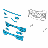 OEM 2000 Ford Taurus Reflector Panel Diagram - F8DZ-13A565-EA