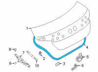 OEM Toyota GR86 Weatherstrip Diagram - SU003-09191